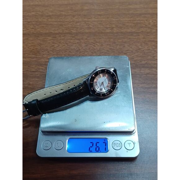 Designer Ecclissi Ladies Sterling Silver Case & Genuine Leather Strap Watch - Picture 12 of 12